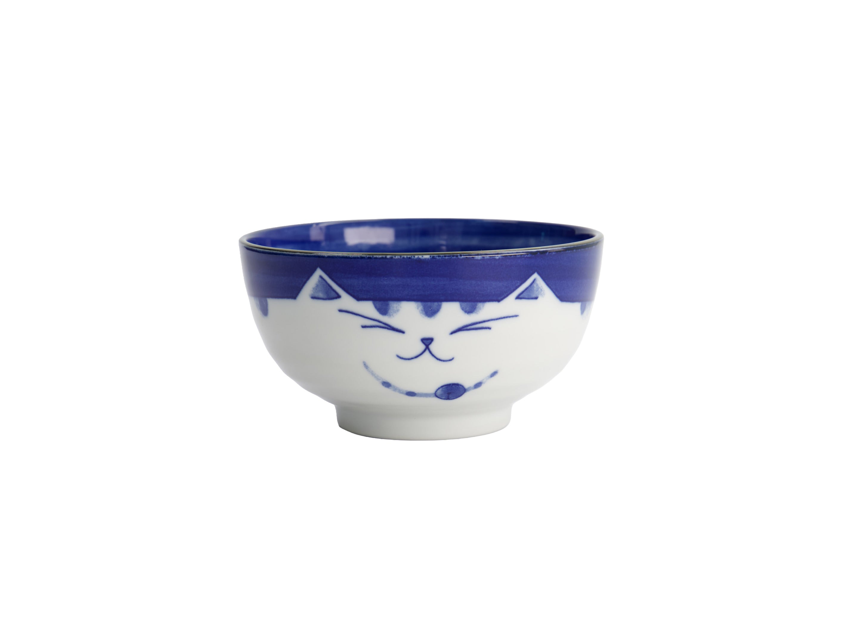 Tokyo Design Kawaii Neko Cat Bowl 16x8.5cm - Blue
