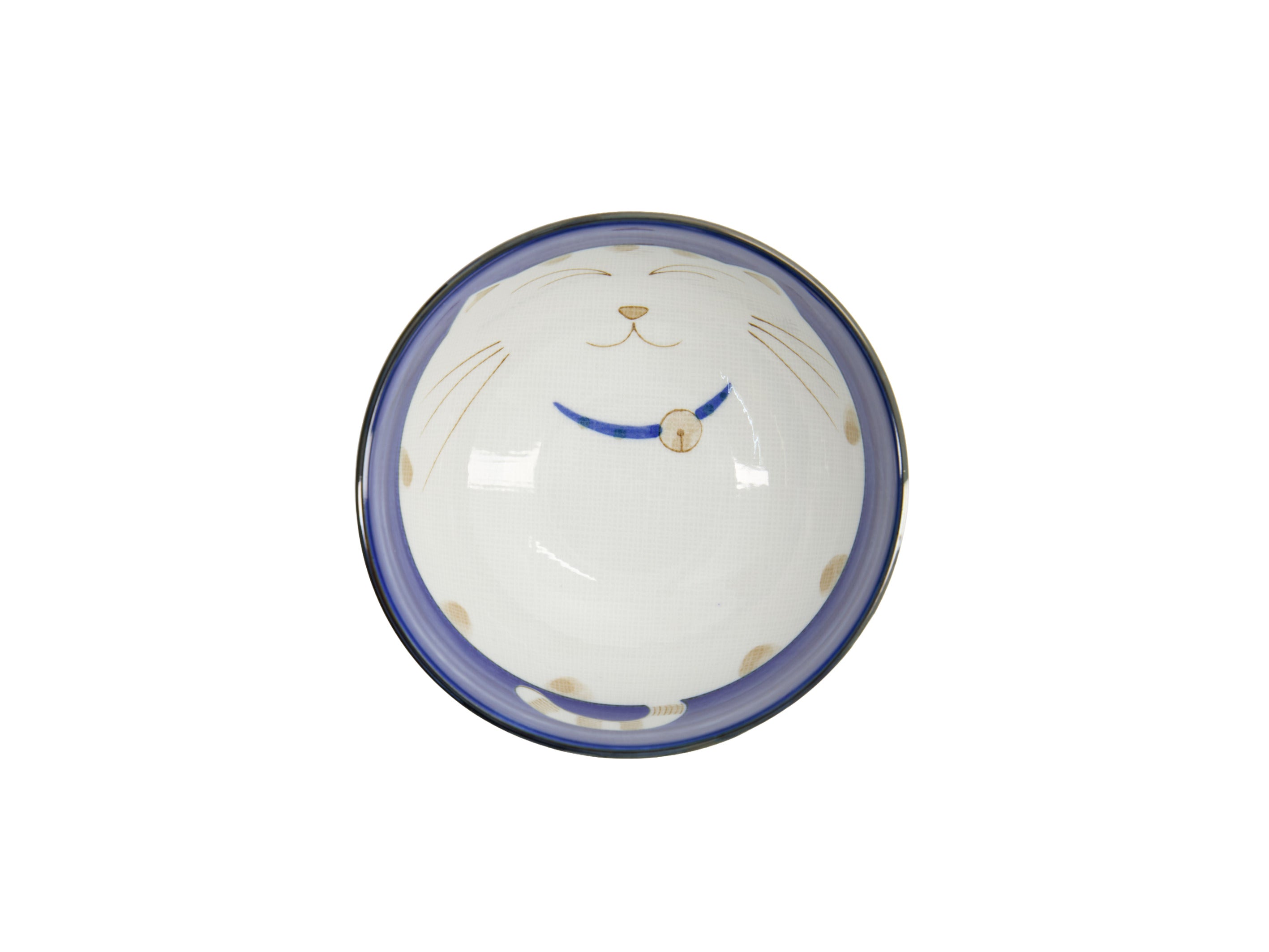 Tokyo Design Kawaii Neko Cat Bowl 16x8.5cm - Blue