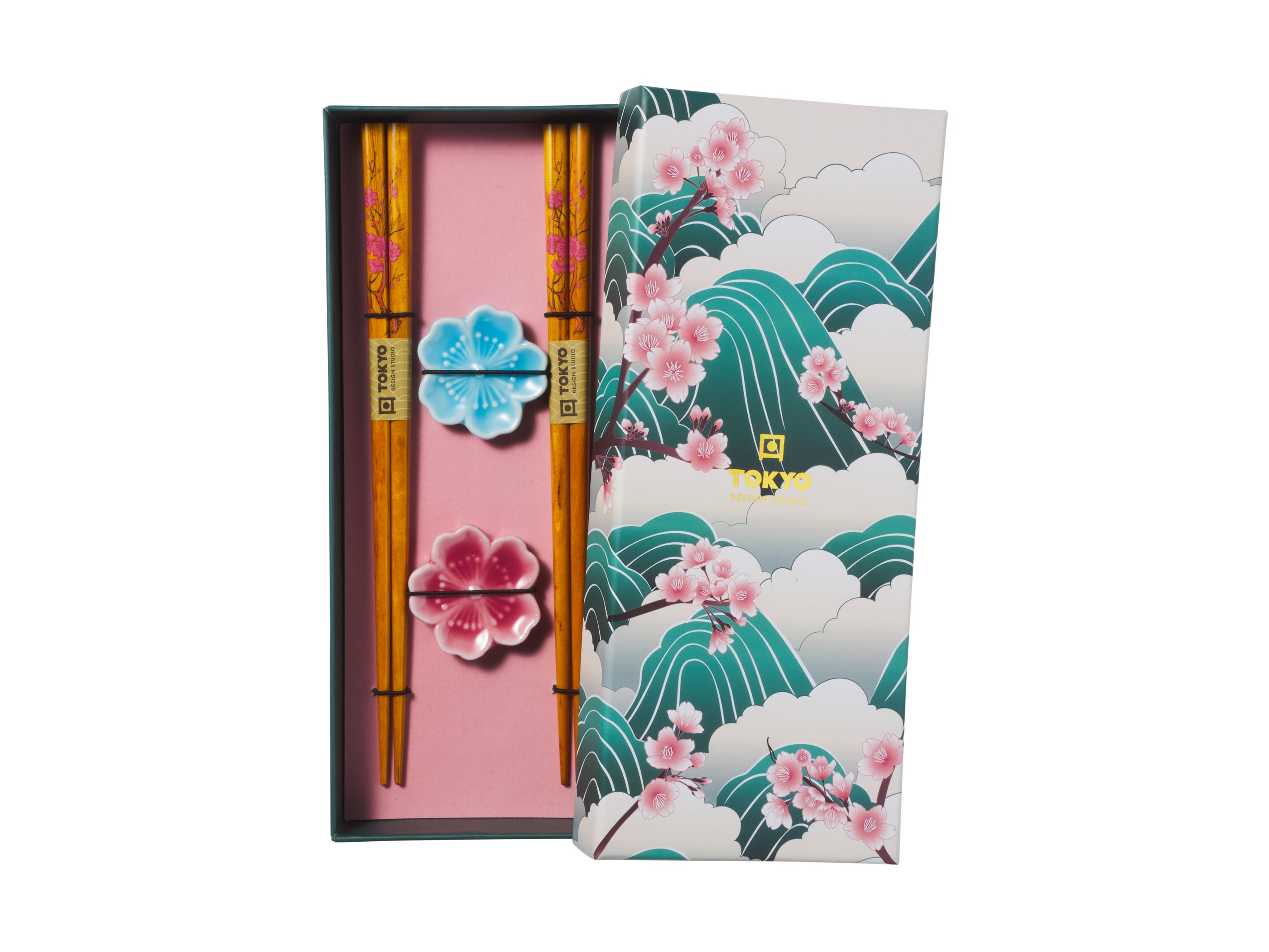 Tokyo Design Chopstick Fujisakura Chopsticks with Rest 4pc Gift Boxed Assorted