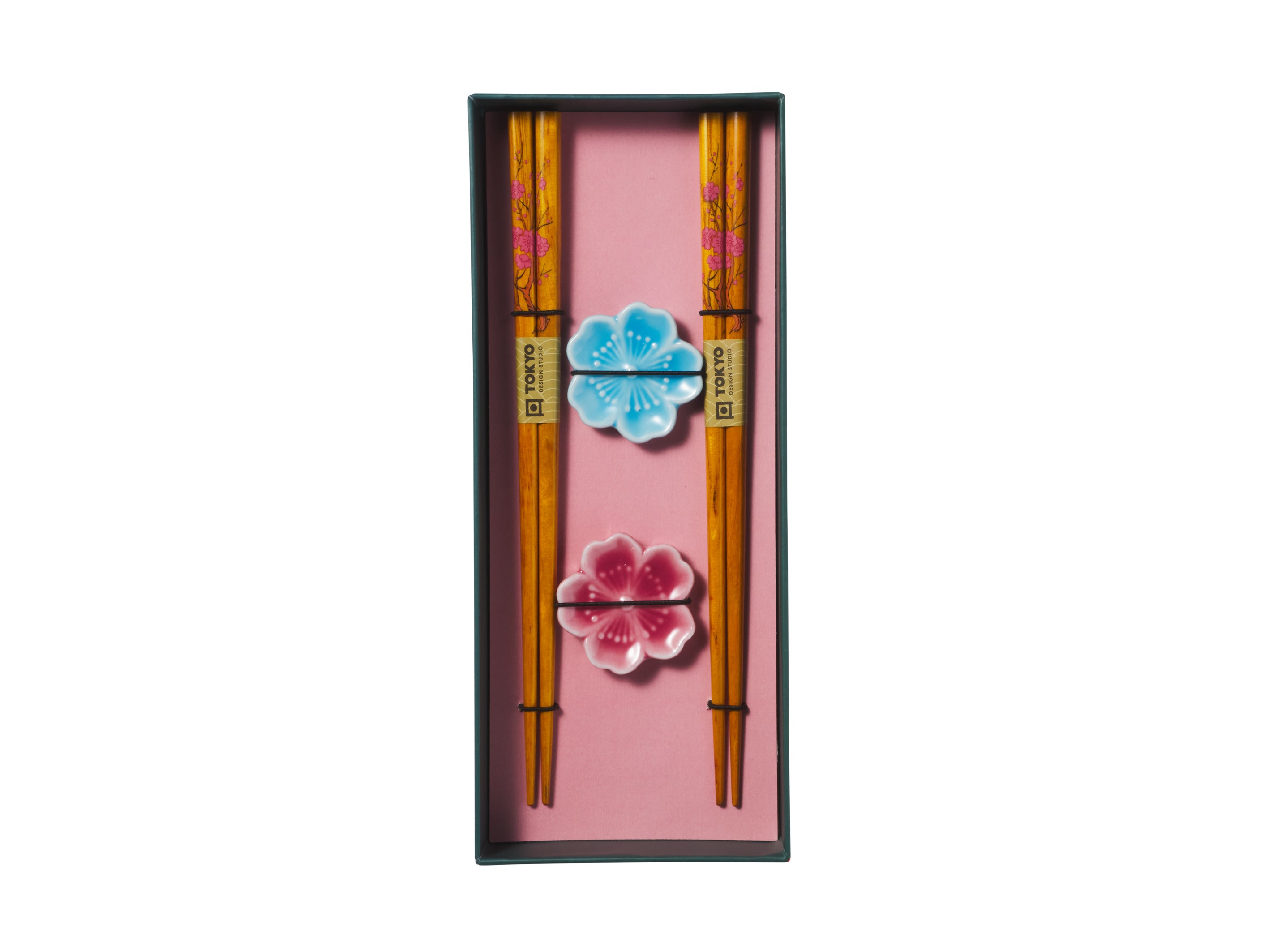 Tokyo Design Chopstick Fujisakura Chopsticks with Rest 4pc Gift Boxed Assorted