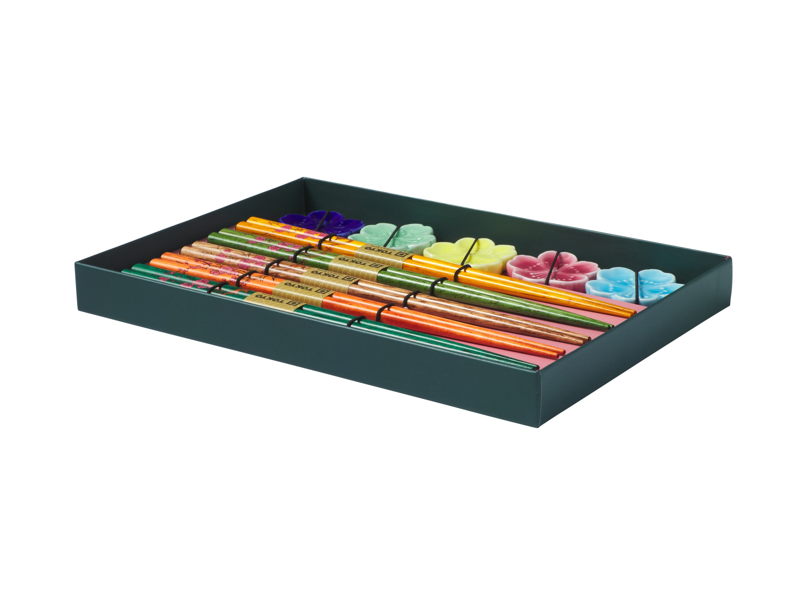 Tokyo Design Chopstick Fujisakura Chopsticks with Rest 10pc Gift Boxed Assorted