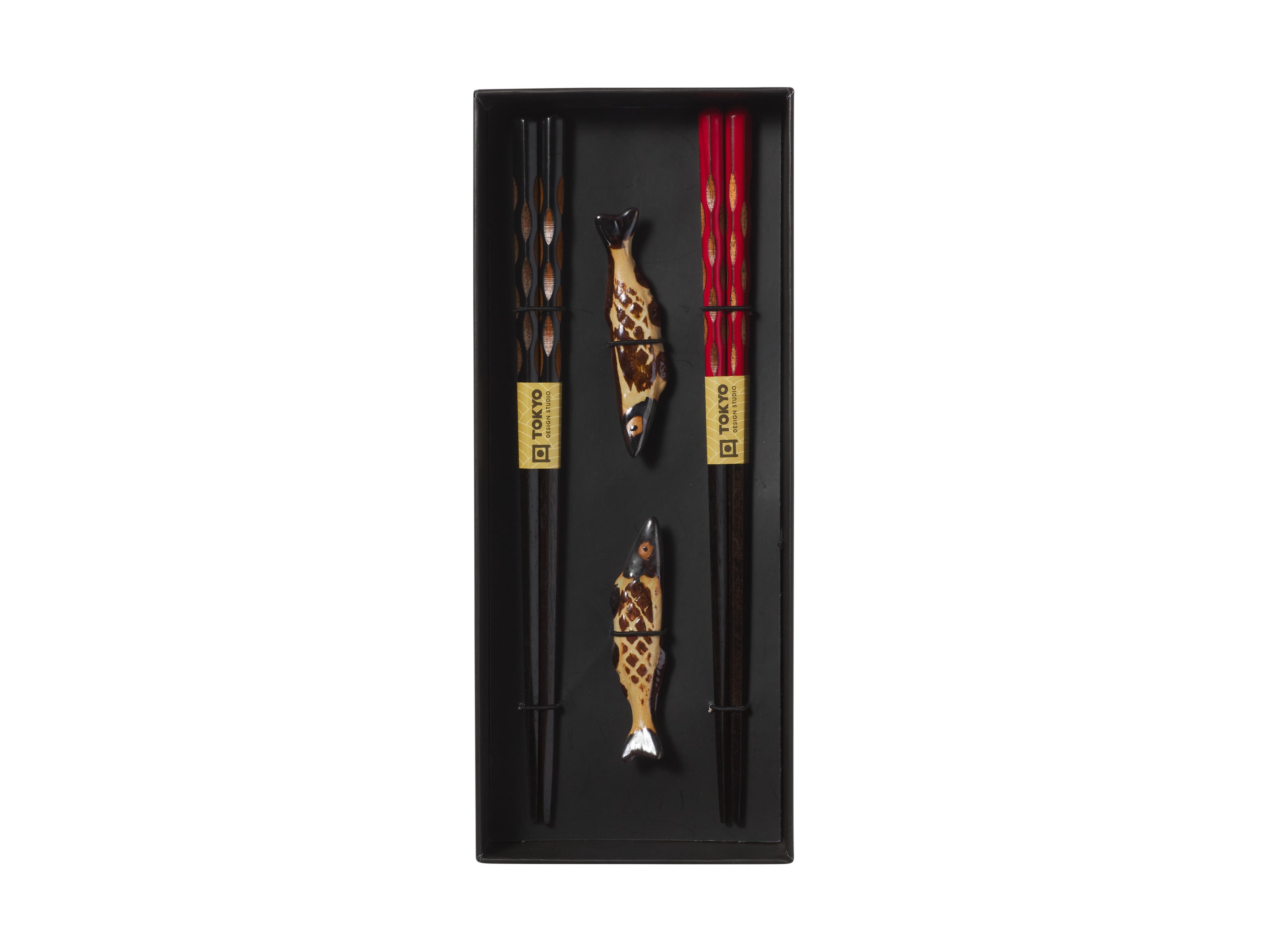 Tokyo Design Chopstick Sardine Chopsticks with Rest 4pc Gift Boxed