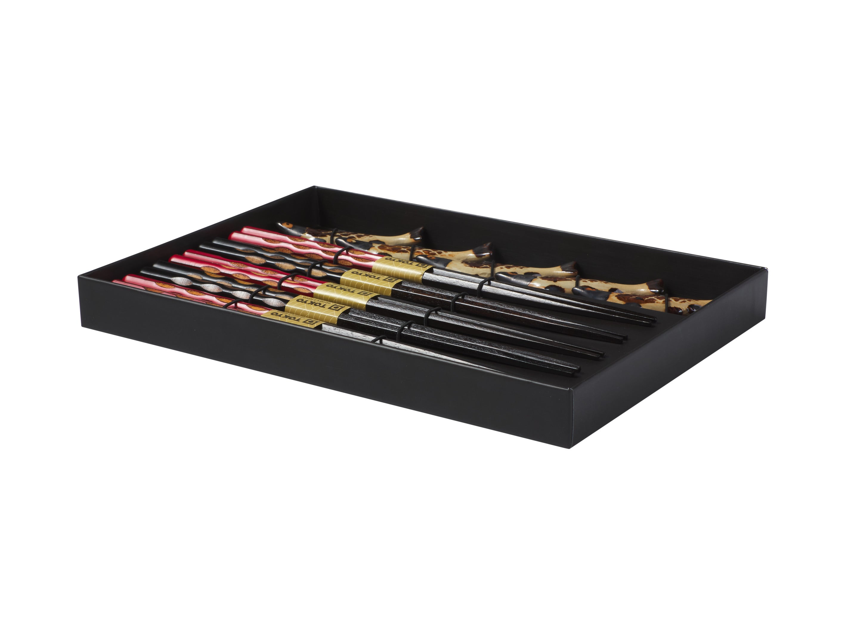 Tokyo Design Chopstick Sardine Chopsticks with Rest 10pc Gift Boxed Assorted