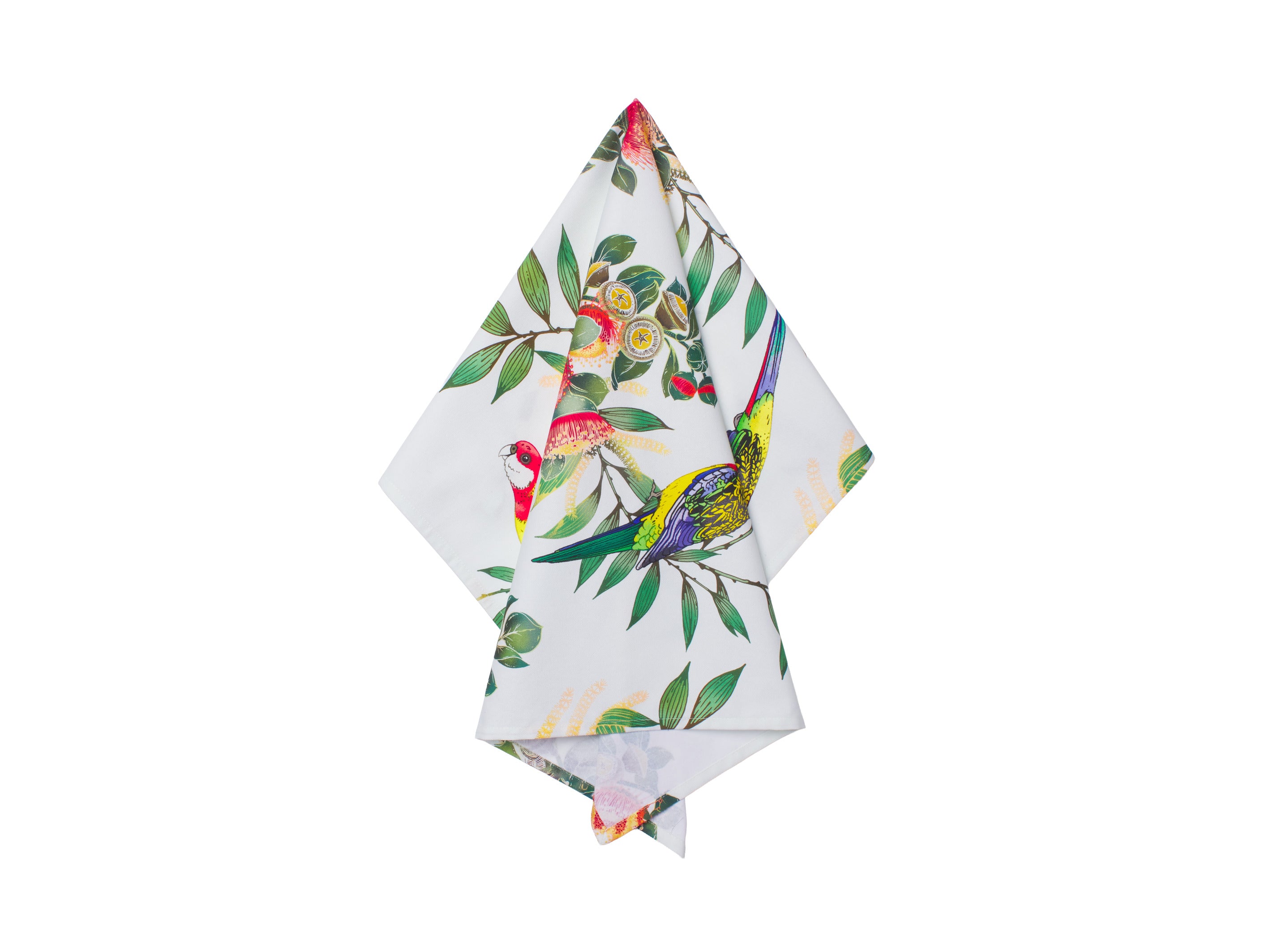 Maxwell & Williams Eloise Short Native Grace Eastern Rosella Tea Towel 50x70cm