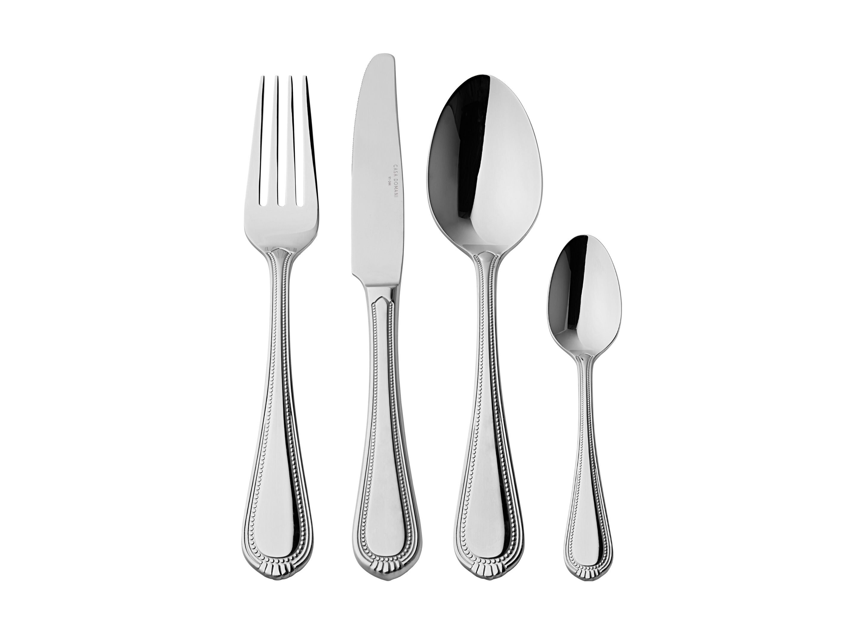 Casa Domani Brocade Cutlery Set 16pc - Stainless Steel