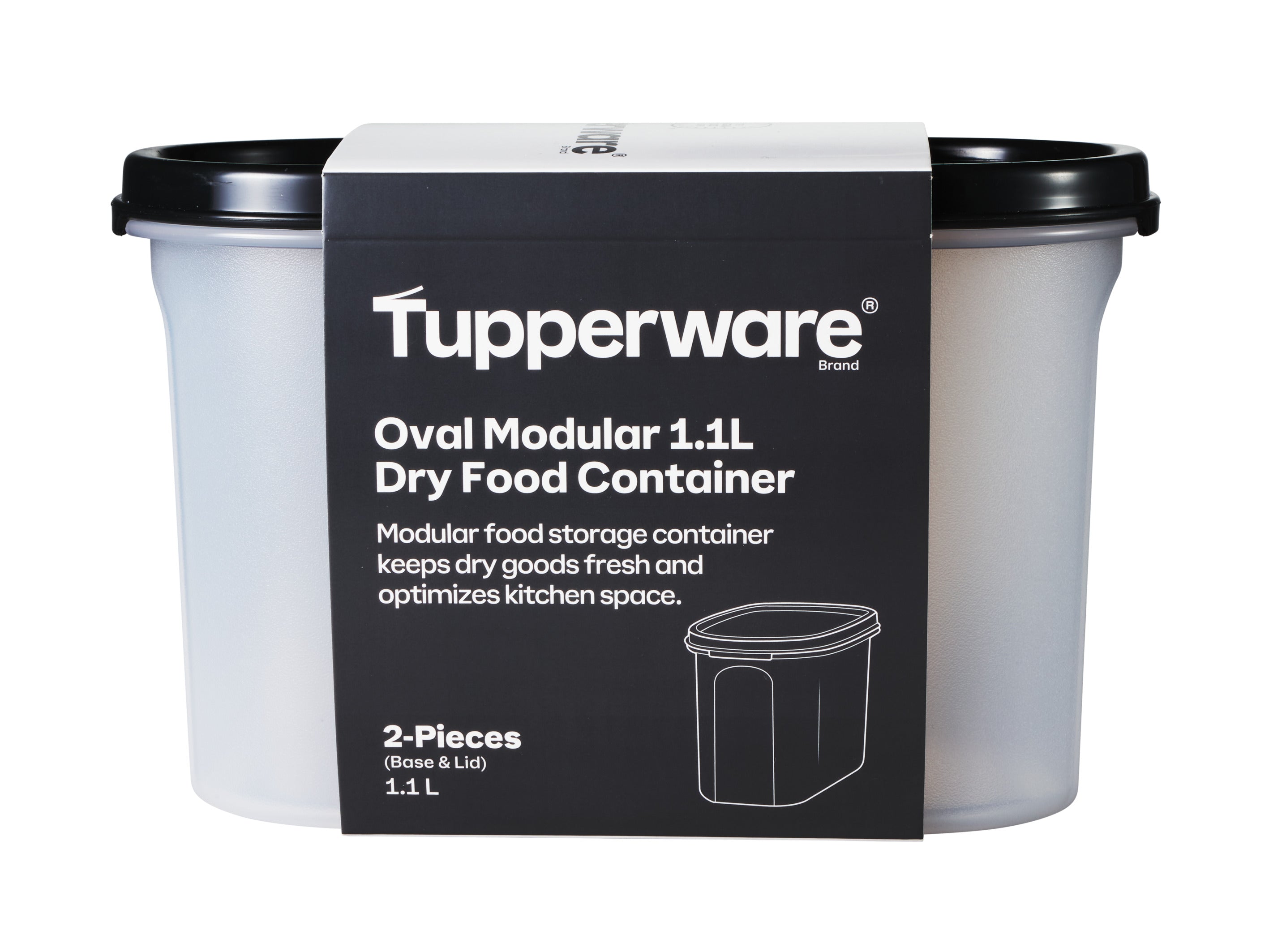 Tupperware Modular Oval Dry Food Container 1.1L