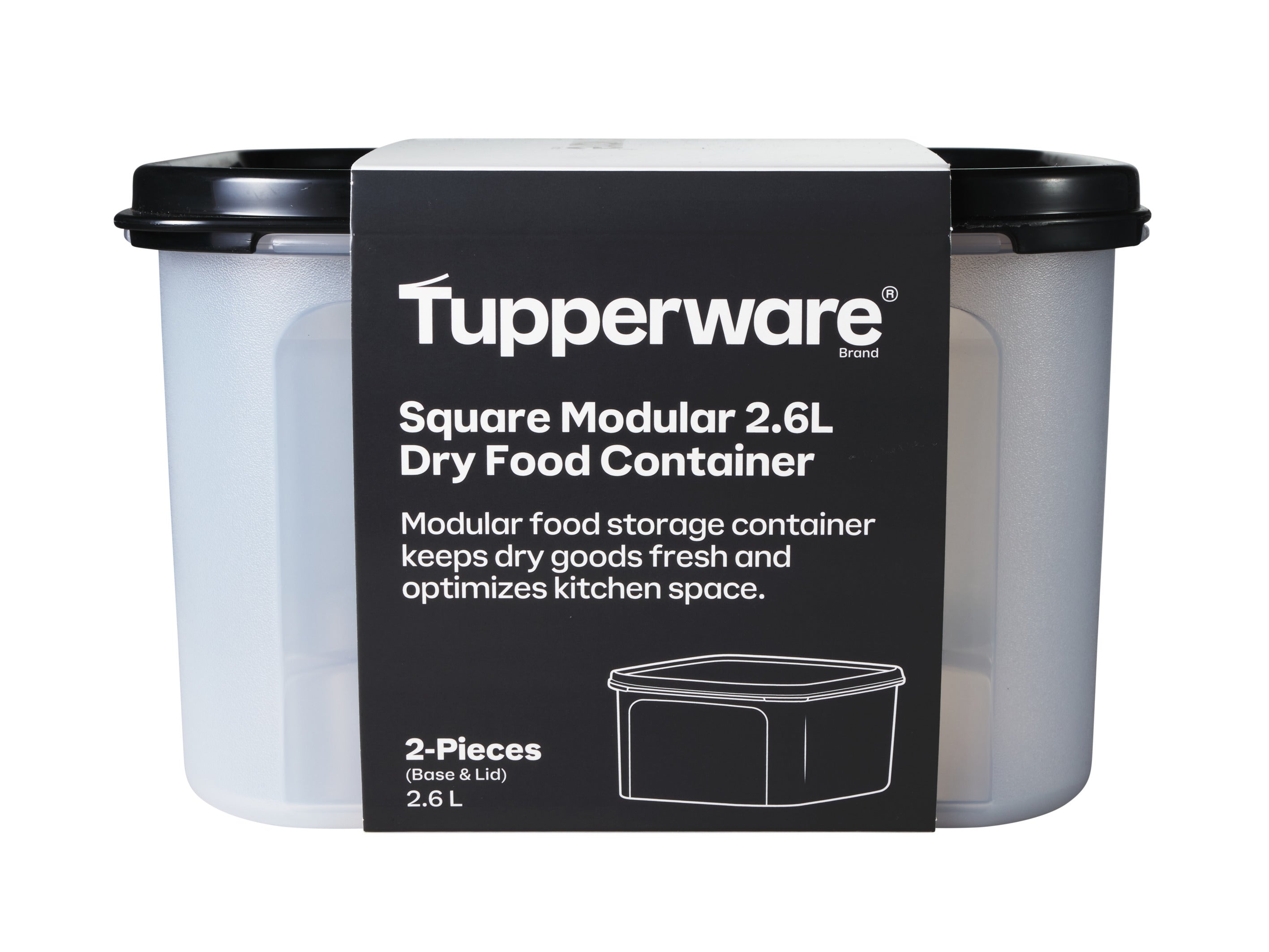 Tupperware Modular Square Dry Food Container 2.6L