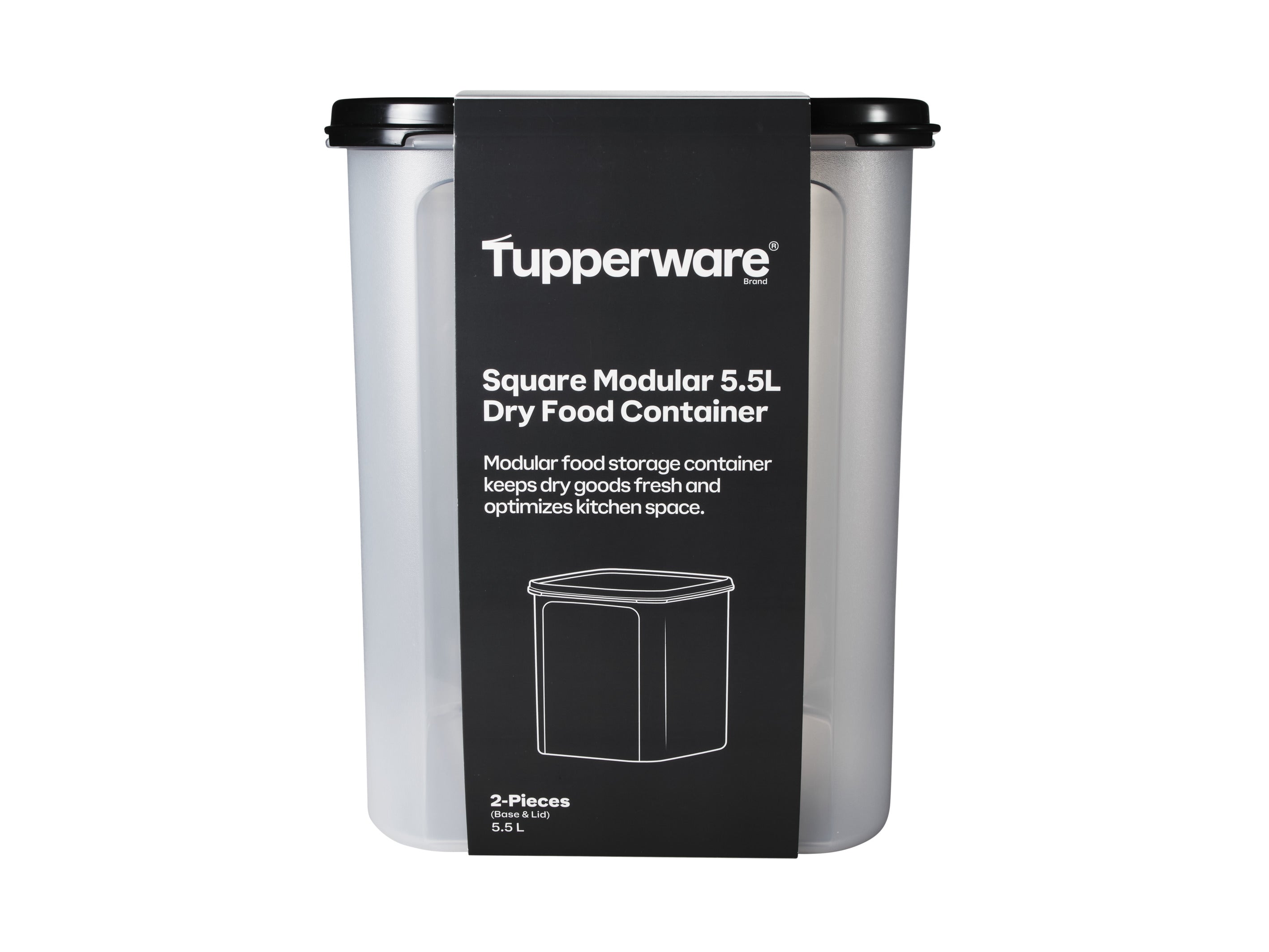 Tupperware Modular Square Dry Food Container - 5.5L