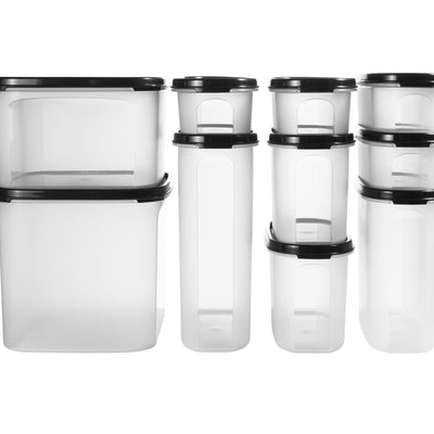 Tupperware Modular Dry Food Container Set of 10 - Gift Boxed