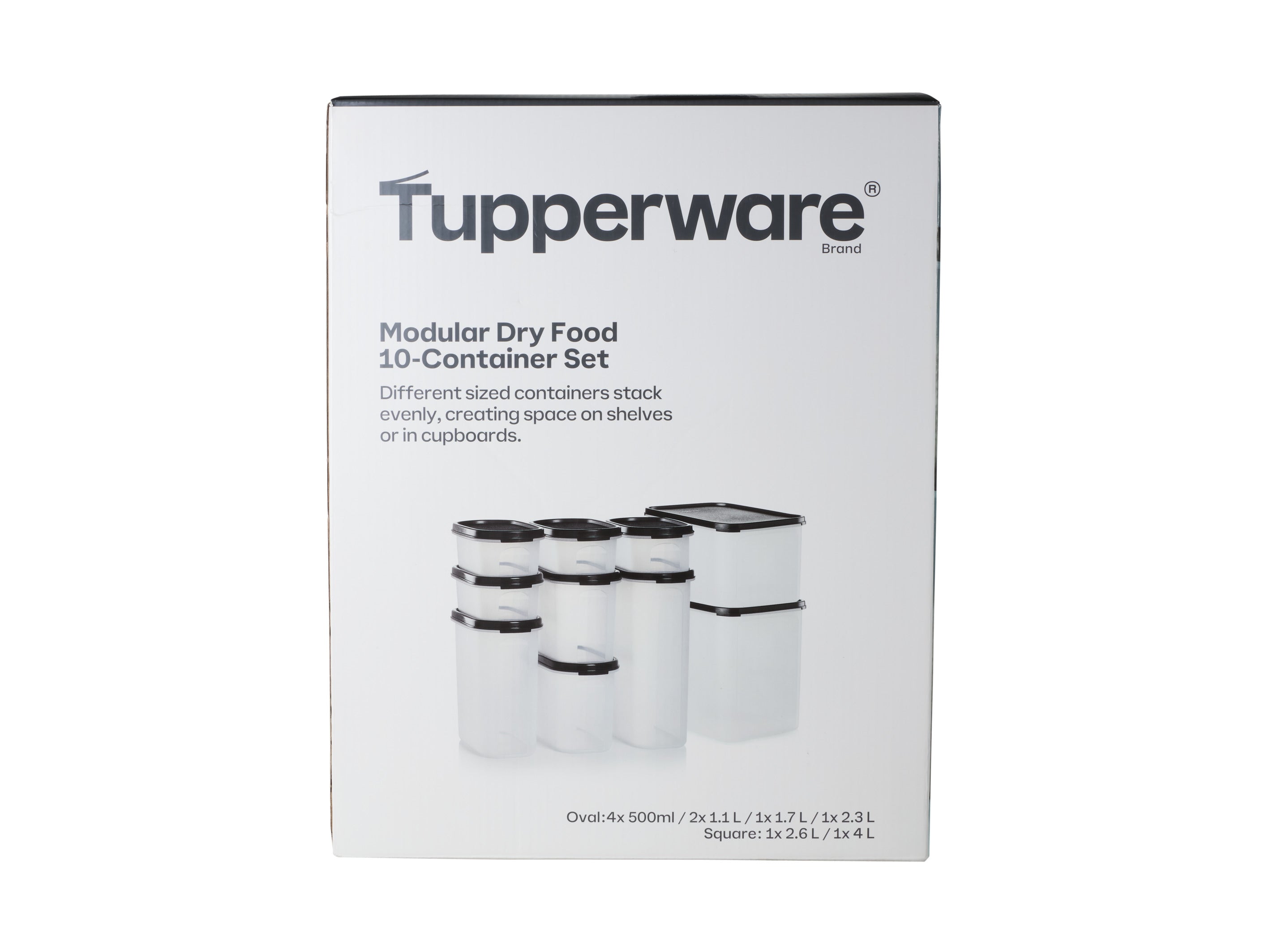 Tupperware Modular Dry Food Container Set of 10 - Gift Boxed