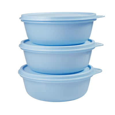 Tupperware Modular Medium Size Bowl Set of 3 600ml Blue - Gift Boxed