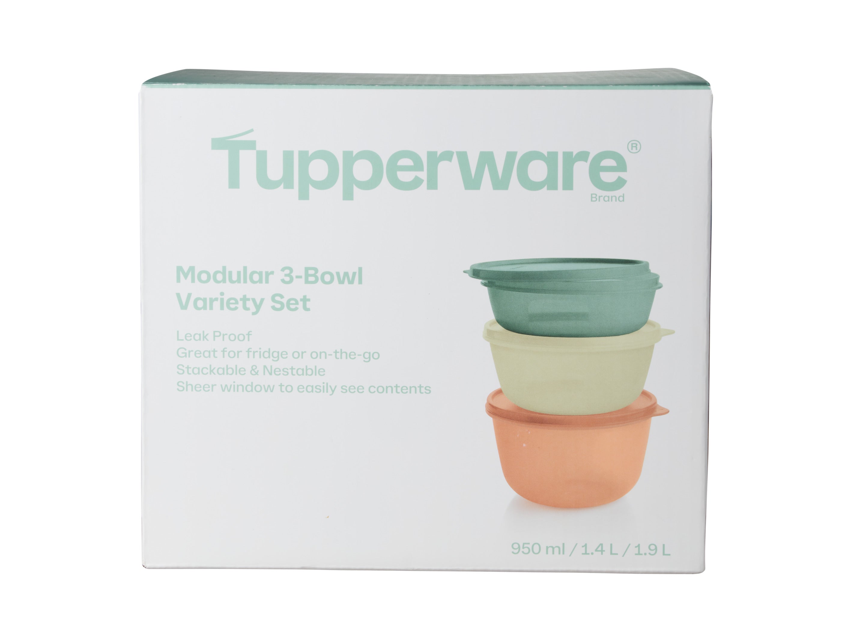 Tupperware Modular Variety Bowl Set of 3 950ml - / 1.4L / 1.9L Gift Boxed