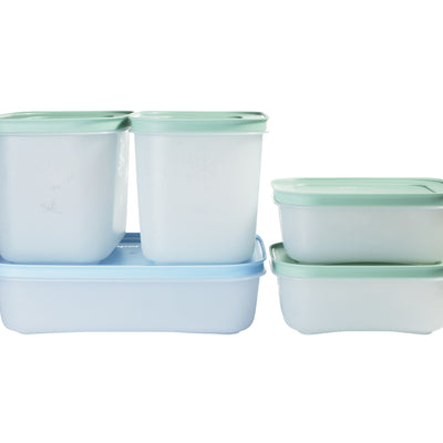 Tupperware Freezable Container Set of 5 450ml / 1L / 1.1L - Gift Boxed