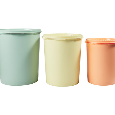 Tupperware Heritage Canister Set of 3 - 1.2L / 1.8L / 2.7L