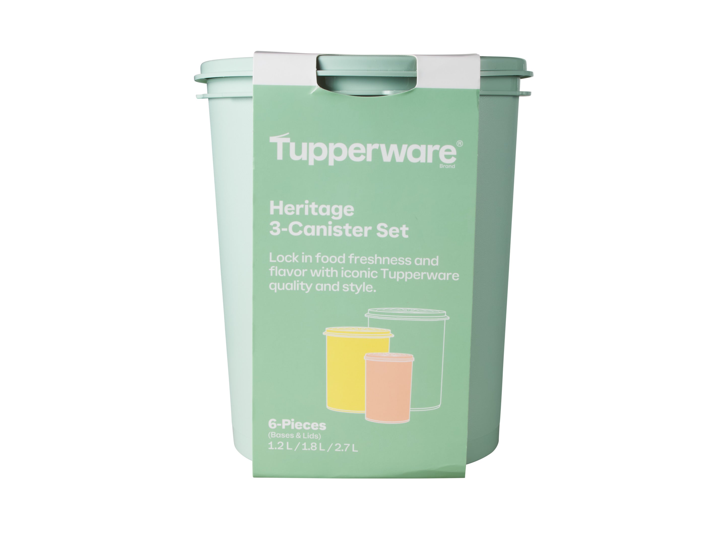 Tupperware Heritage Canister Set of 3 - 1.2L / 1.8L / 2.7L