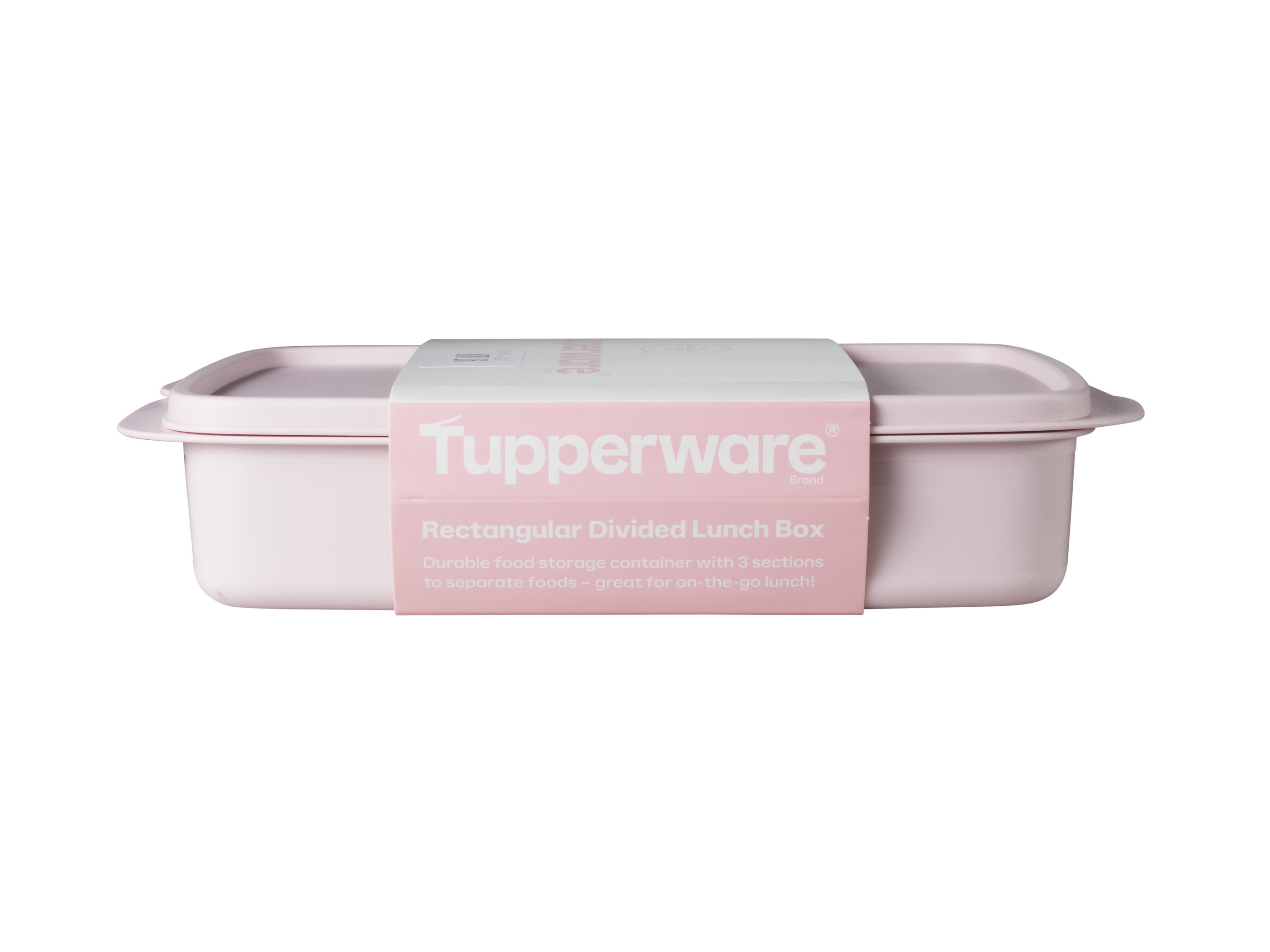 Tupperware Divided Rectangle Lunch Box 1L - Pink
