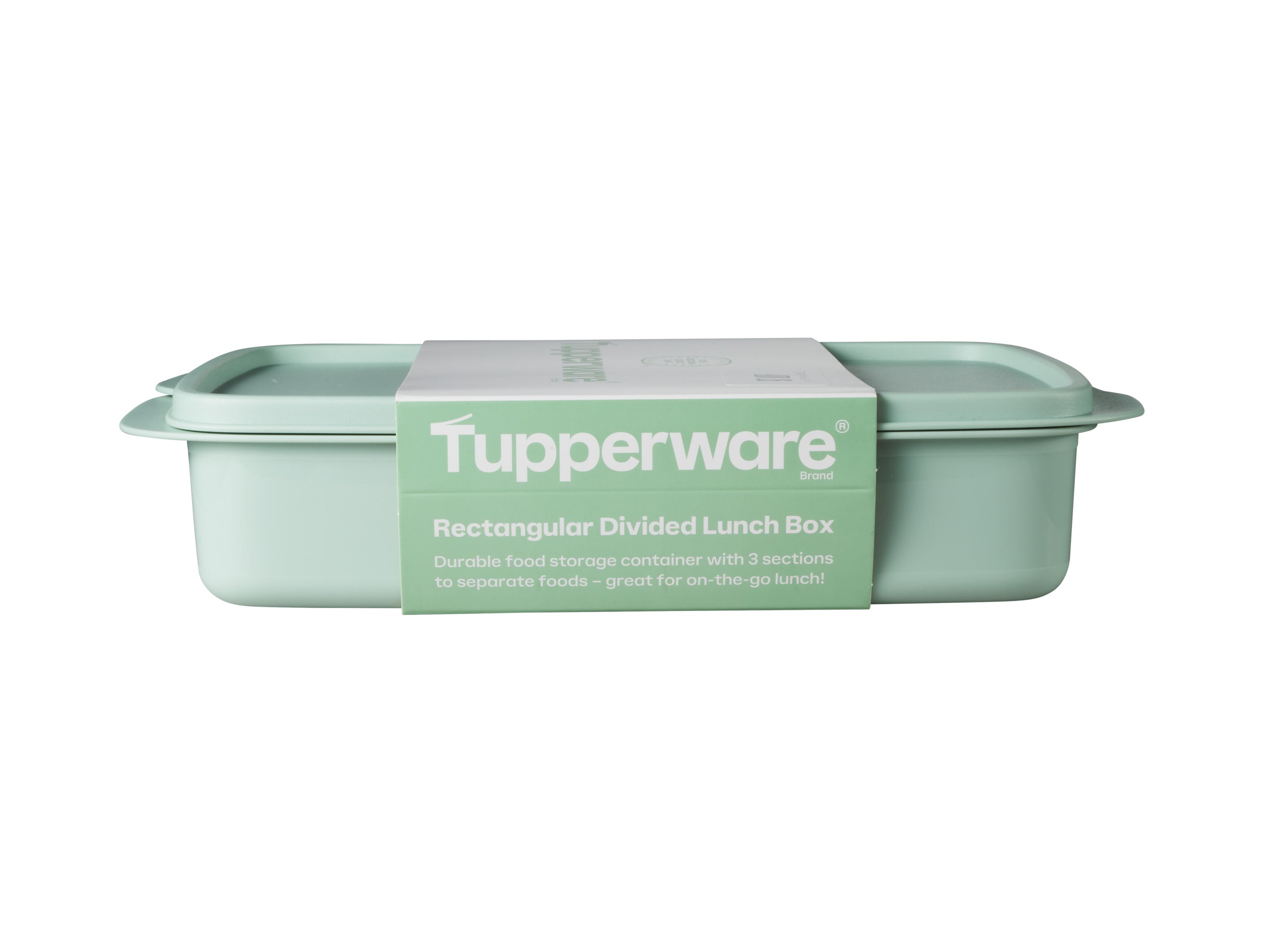 Tupperware Divided Rectangle Lunch Box 1L - Green