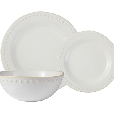 Casa Domani Punto Rim Dinner Set 12pc Gift Boxed