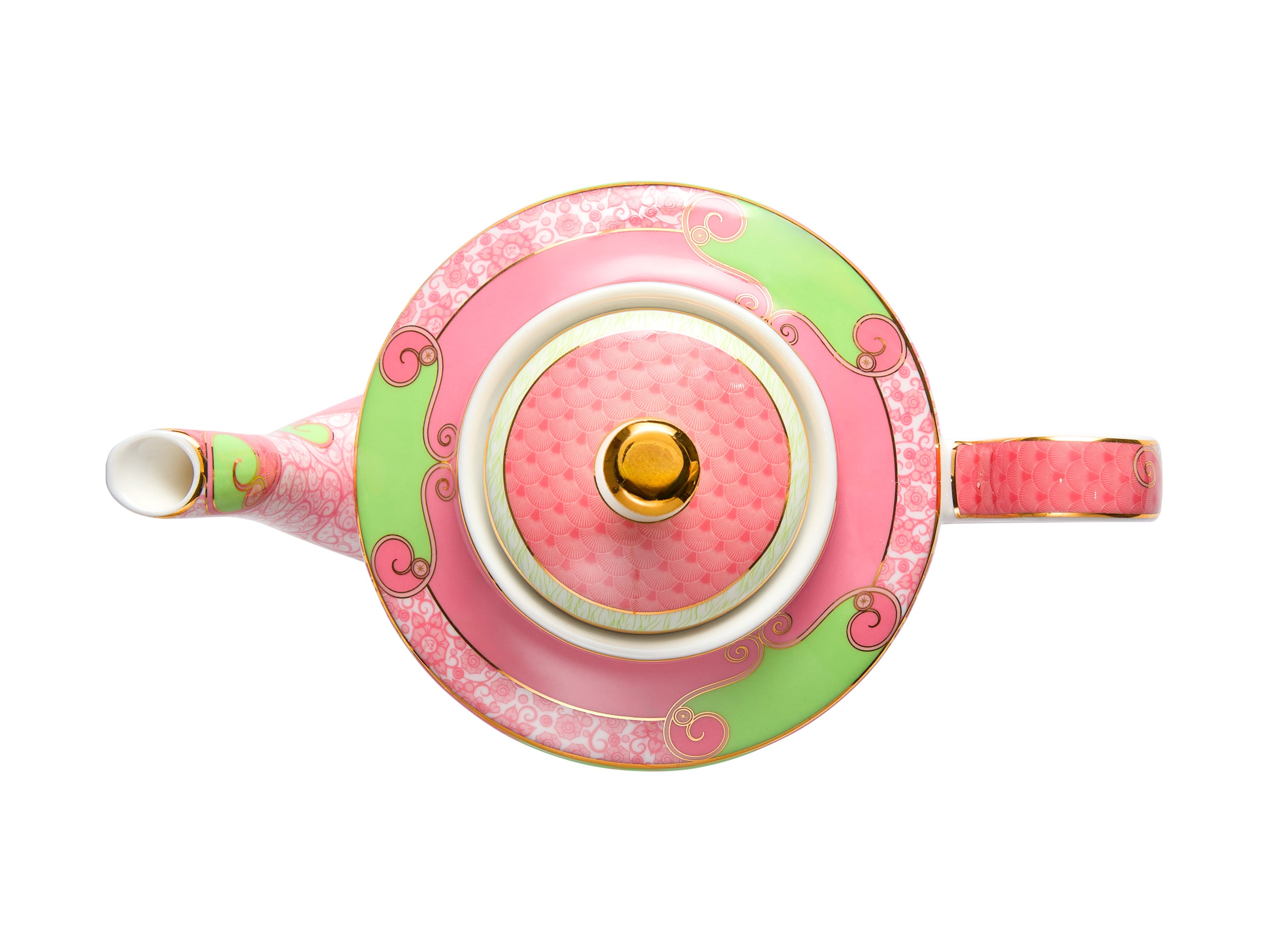 Maxwell & Williams Wicked Pink Goes Good With Green Teapot With Infuser 500ML - Glinda