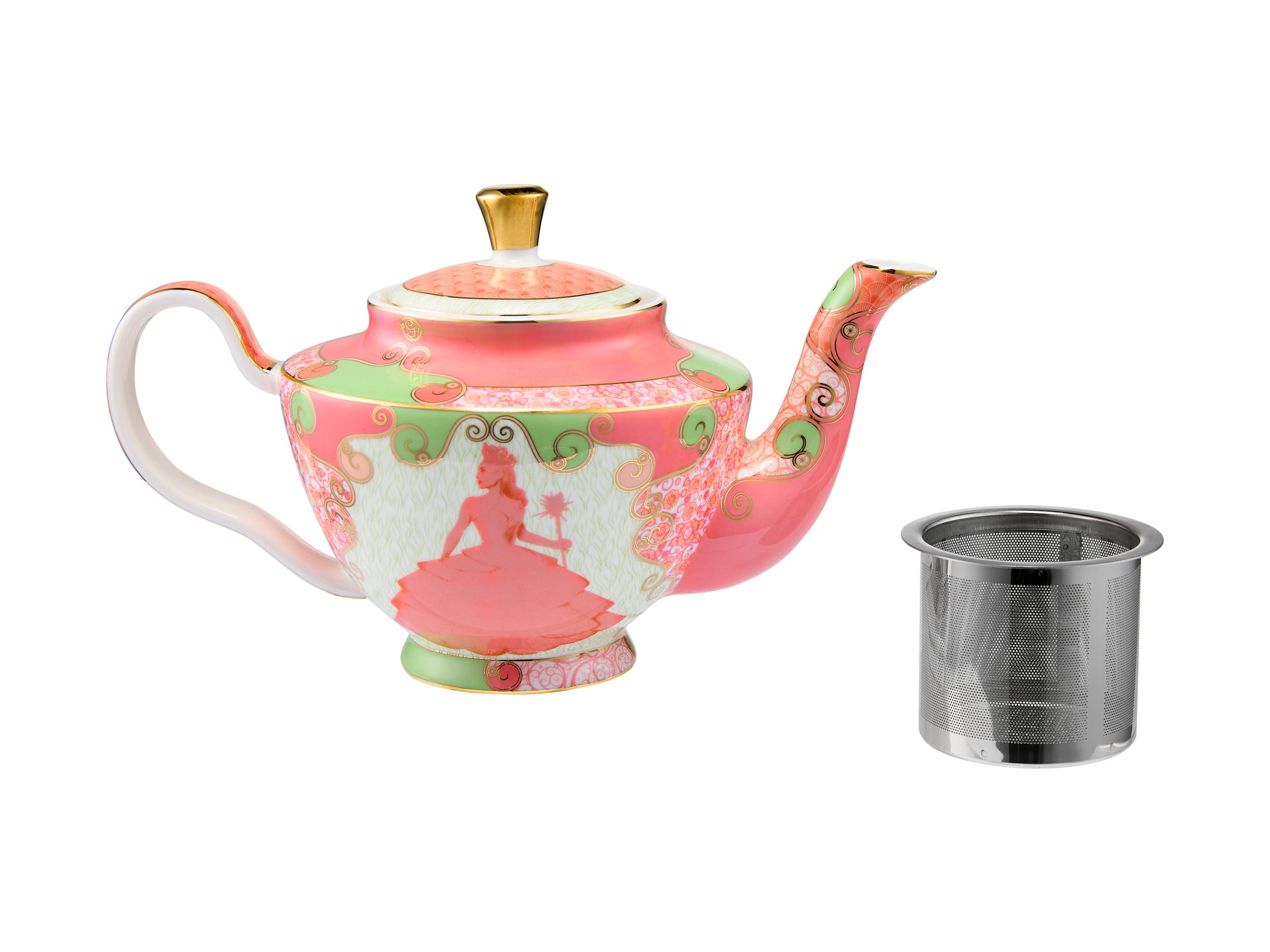 Maxwell & Williams Wicked Pink Goes Good With Green Teapot With Infuser 500ML - Glinda