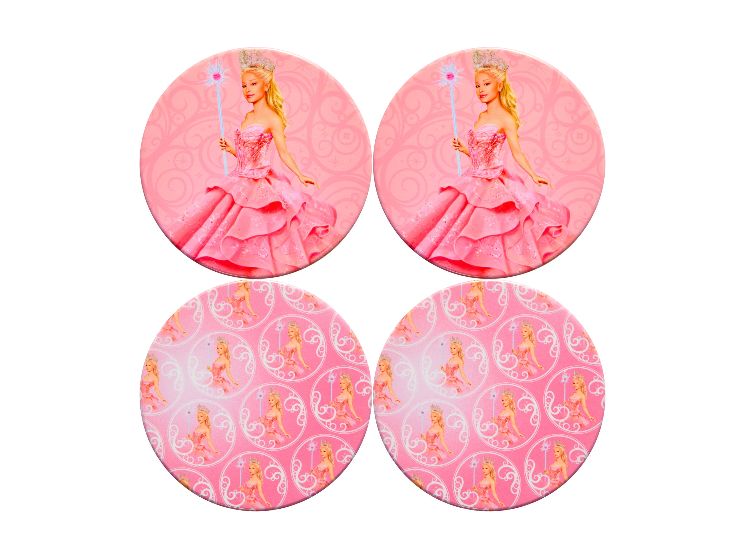 Maxwell & Williams Wicked Magical Ceramic Coasters 10cm Set of 4 - Glinda