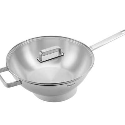 Woll Steel Wok With Lid & Helper 30cm - Gift Boxed