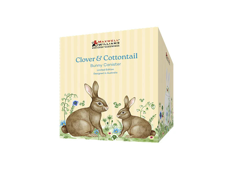 Maxwell & Williams Clover & Cottontail Bunny Canister - Gift Boxed