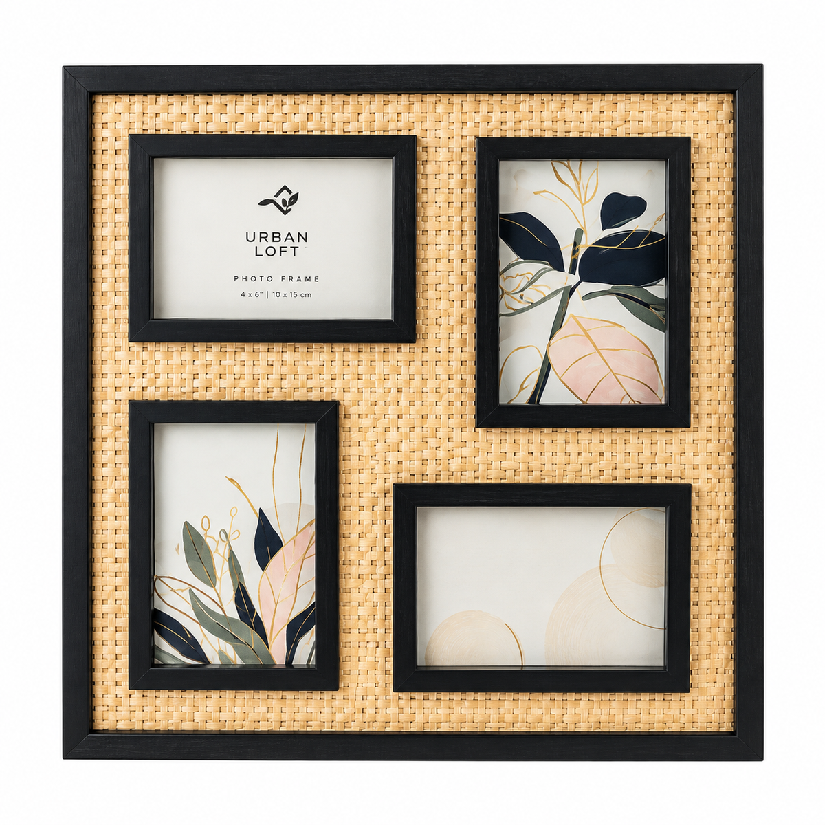Annisa Rattan Frame 10x15cm - 4 in 1 Collage Frame