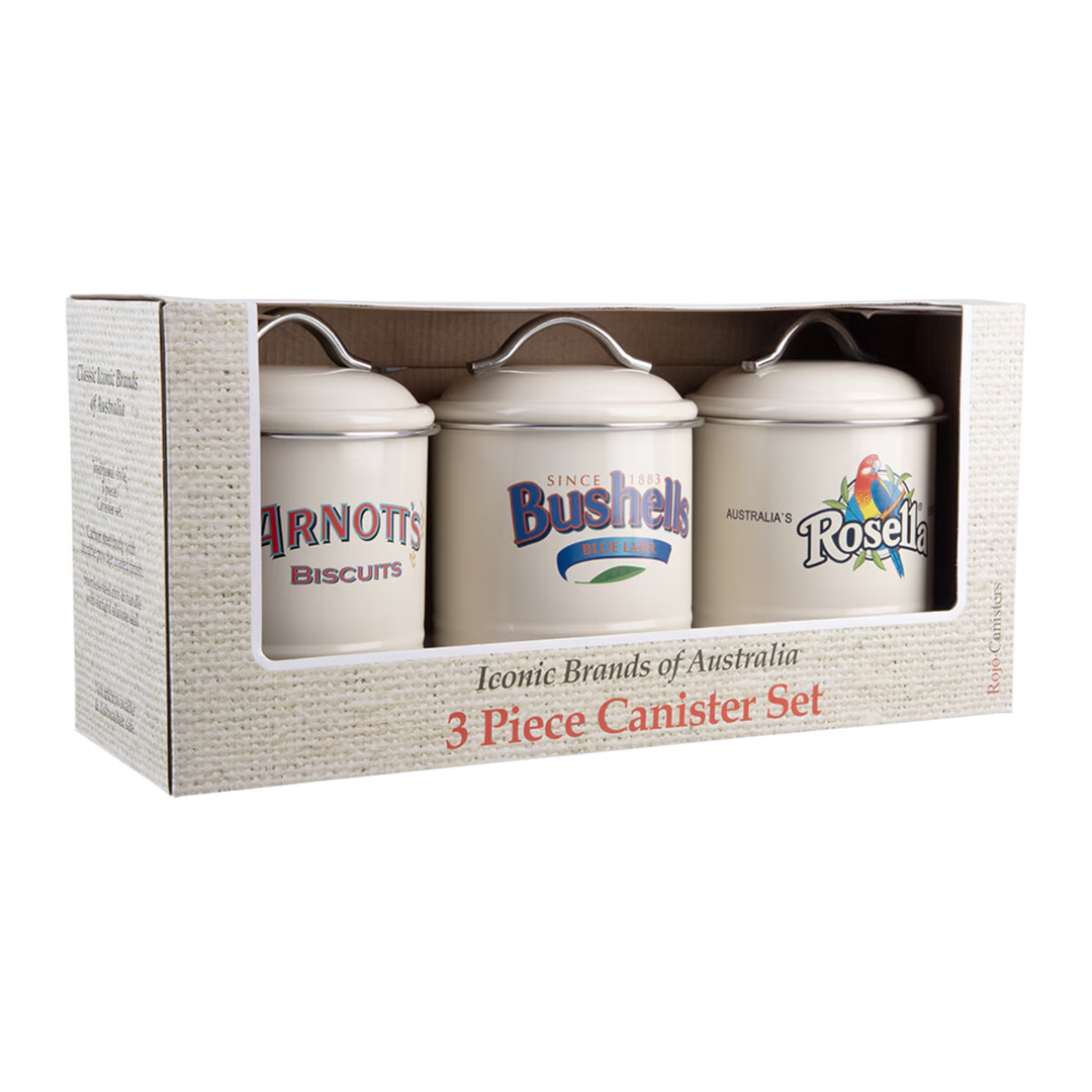 Rojo Arnott's Bushells & Rosella Canisters Set of 3 - Cream