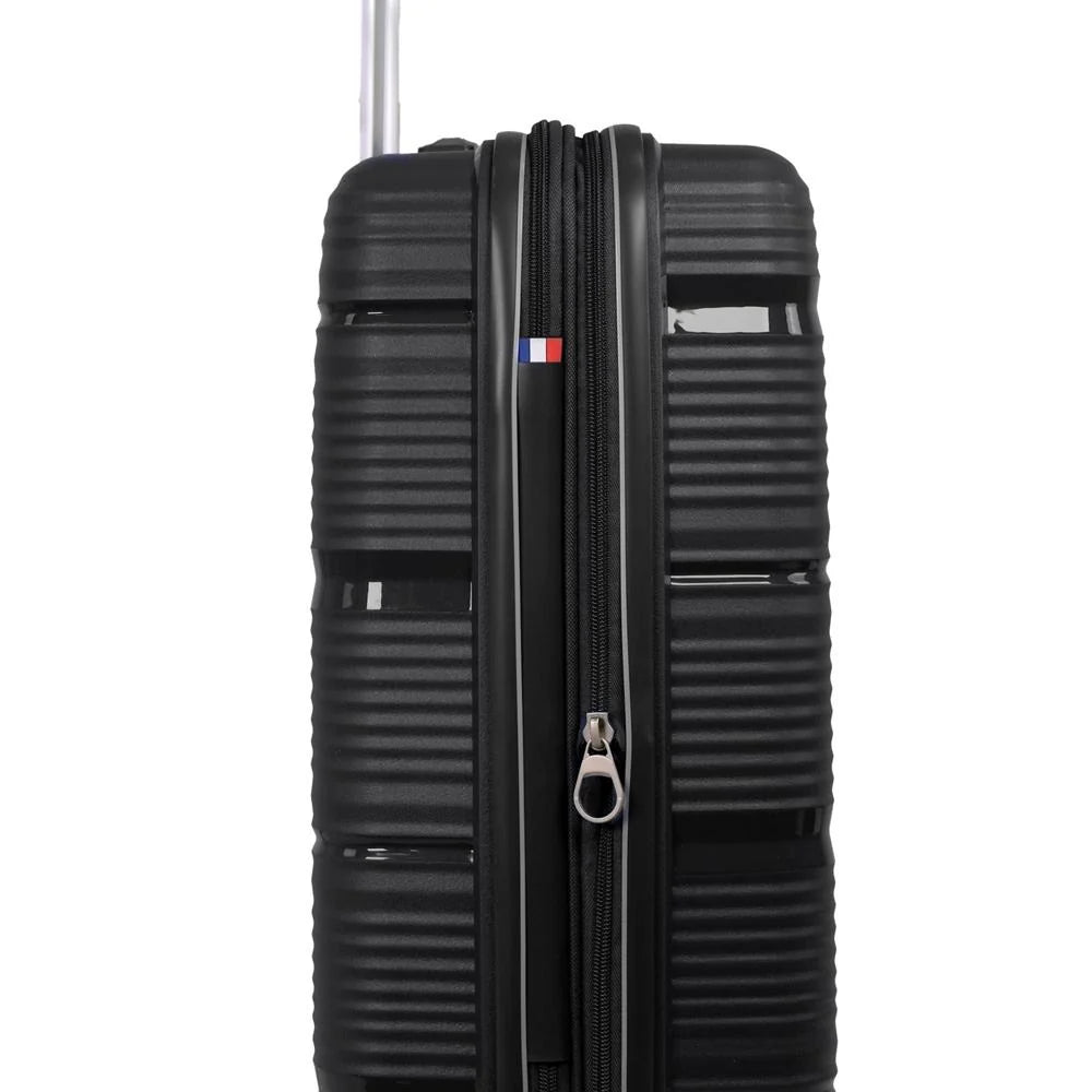 Pierre Cardin Normandy Hard Shell Suitcase 73cm Medium - Black
