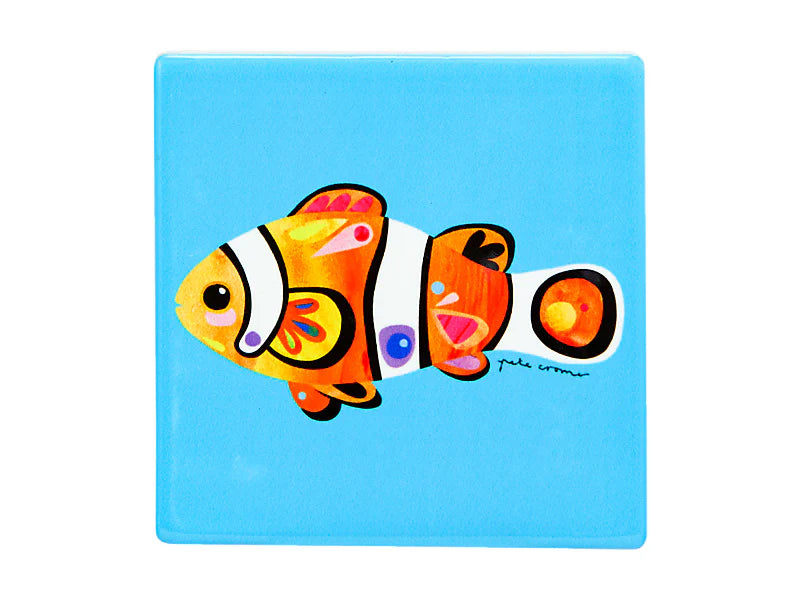 Maxwell & Williams Pete Cromer Ozzie Ocean Ceramic Square Coaster - Clown Fish