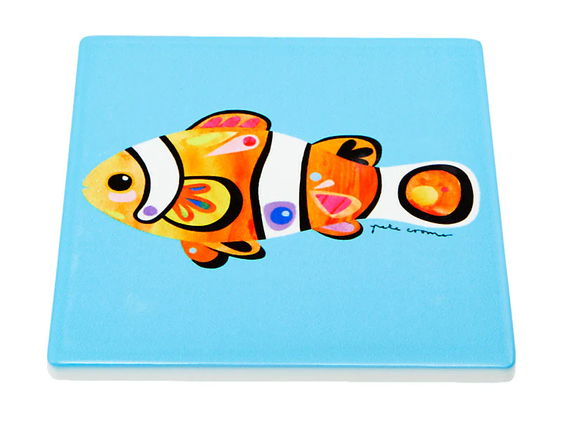 Maxwell & Williams Pete Cromer Ozzie Ocean Ceramic Square Coaster - Clown Fish