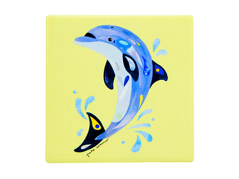 Maxwell & Williams Pete Cromer Ozzie Ocean Ceramic Square Coaster - Dolphin