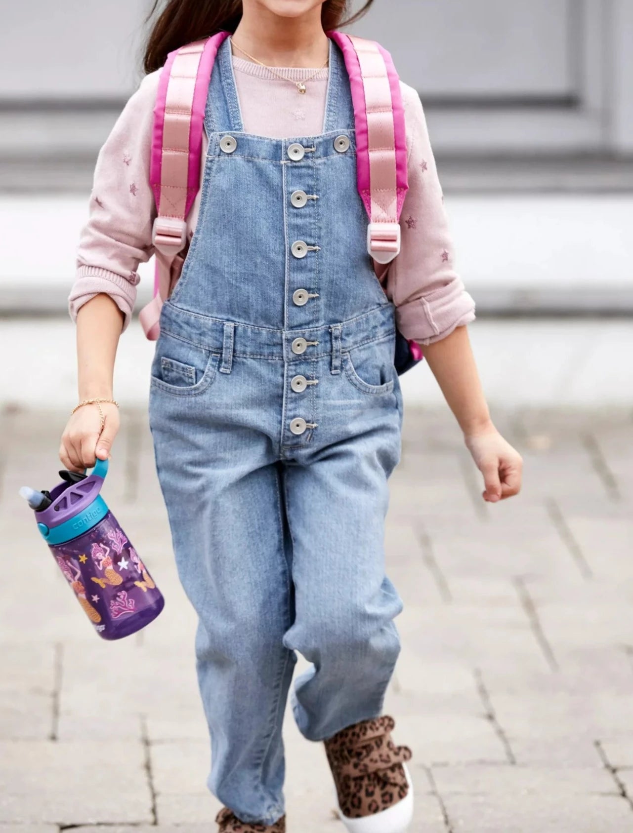 Contigo Kids Aubrey Autospout Drink Bottle - 414ml - Mermaids - Eggplant