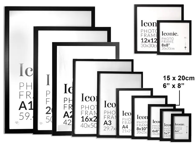 Iconic Frame Black - 15x20cm/6x8"