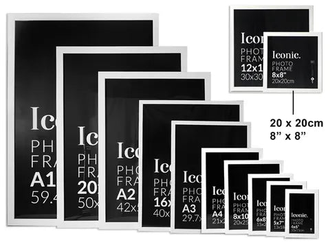 Iconic Frame White - 20x20cm/8x8"