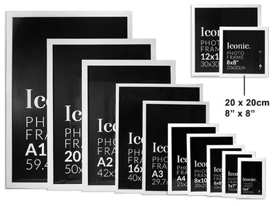 Iconic Frame White - 20x20cm/8x8"