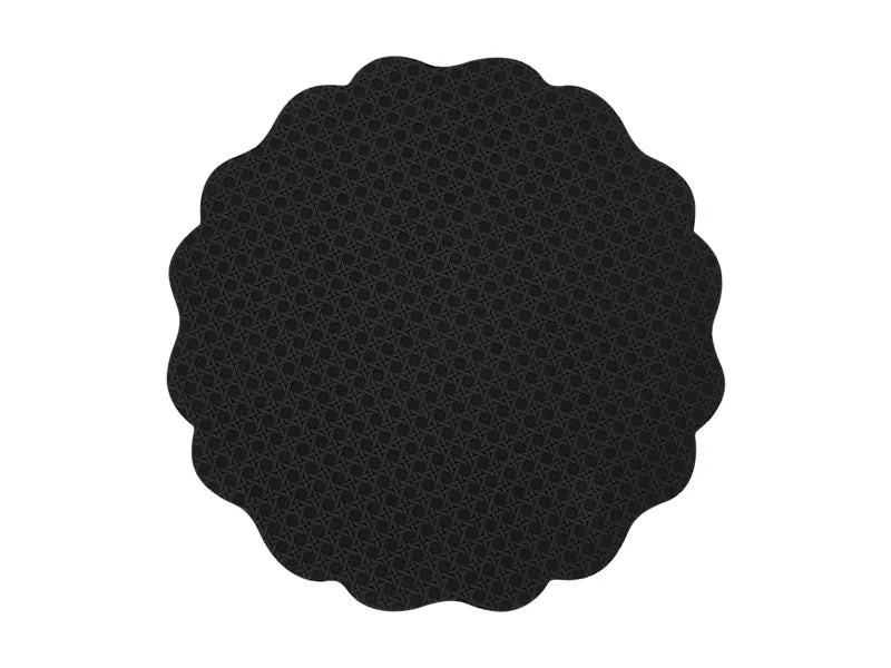 Casa Domani Banda Leather Look Placemat 38cm - Black