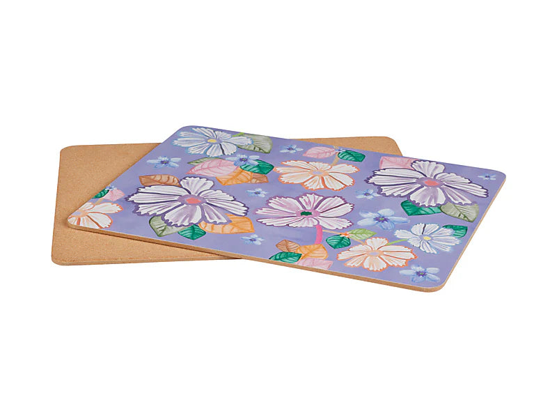 Maxwell & Williams Poppy Love Cork Back Placemats - Set of 4 - 34x26.5cm - Gift Boxed
