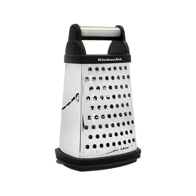 KitchenAid Stainless Steel Box Grater with Container - Black