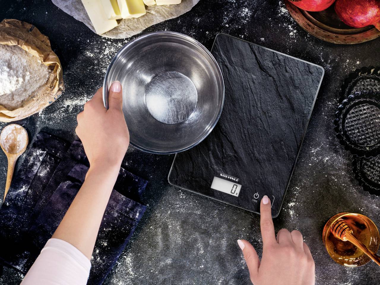 Soehnle Page Compact Kitchen Scale - Slate