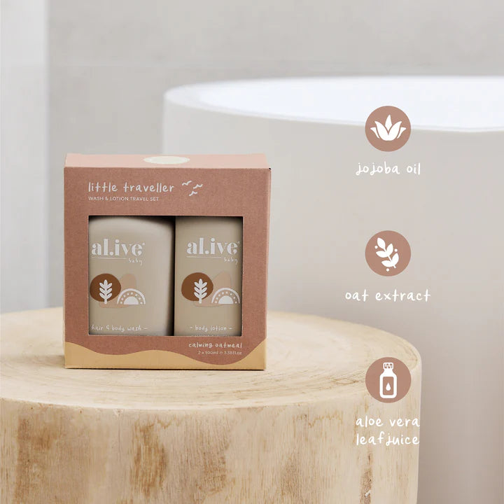 al.ive Little Traveller Wash & Lotion Travel Set - 100ml