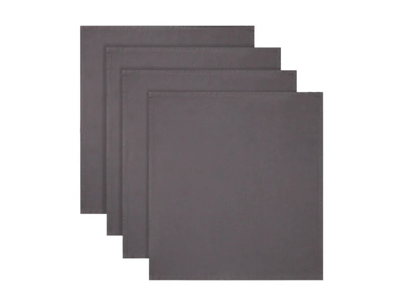 Maxwell & Williams Cotton Classics Cotton Napkins - Set of 4 - 45x45cm -Charcoal