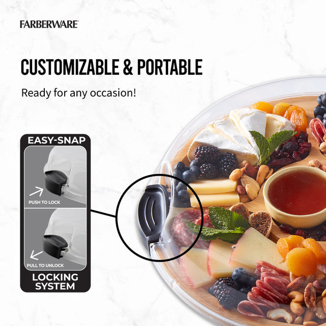 Farberware Build-a-Board Bamboo Divided Serving Board - 35.5cm