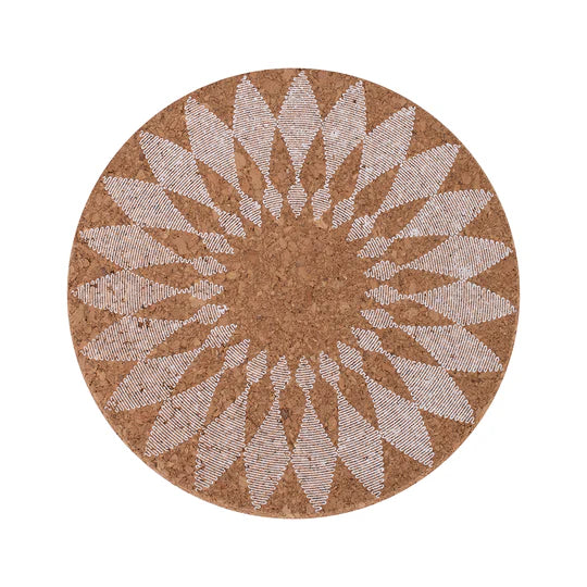 Ladelle Sanctuary Cork Trivet - White - 20cm