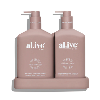 al.ive Body Wash & Lotion Duo in Raspberry Blossom & Juniper (Made in Australia)