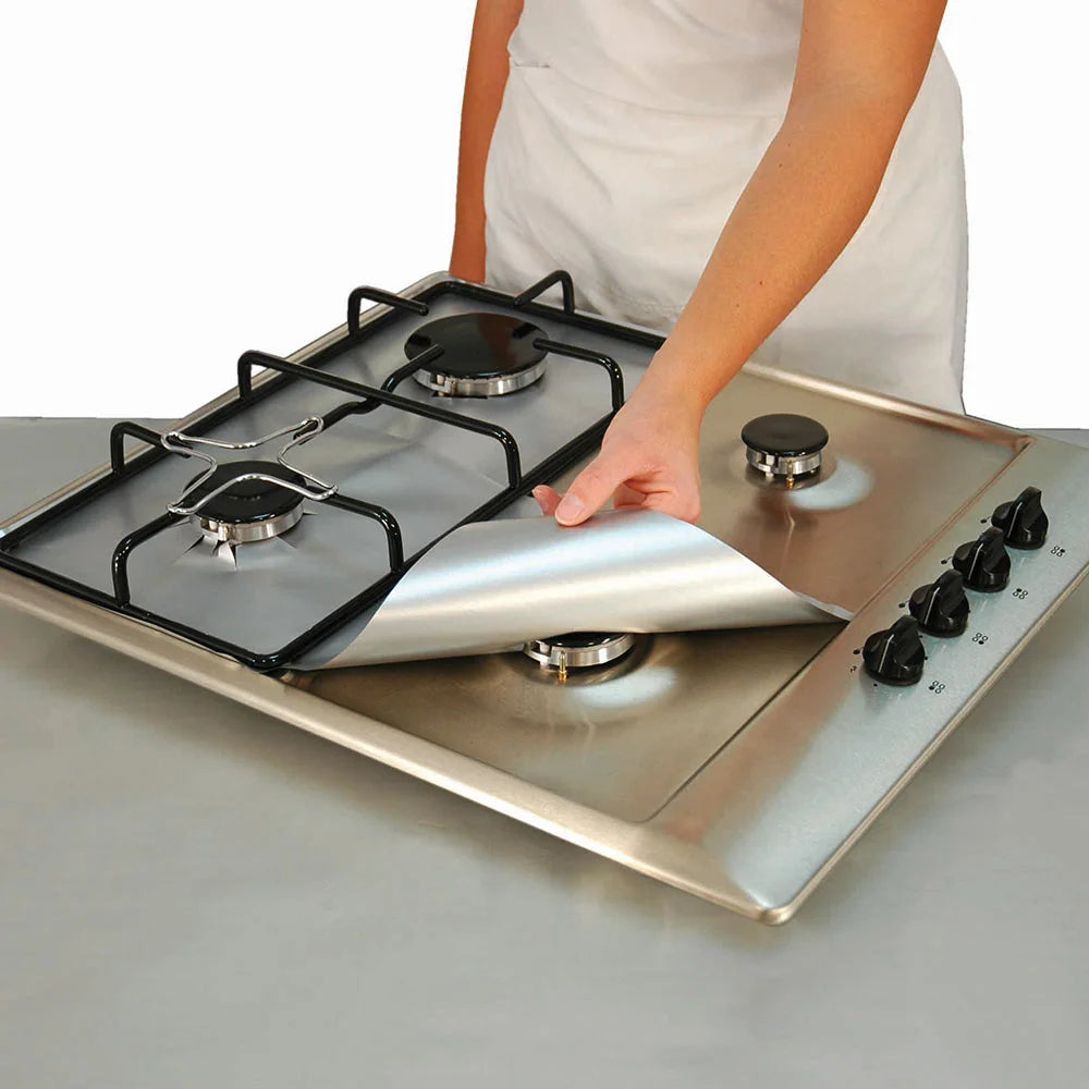 NoStik Heavy Duty Gas Range Protectors - Set of 4 - 27x27cm