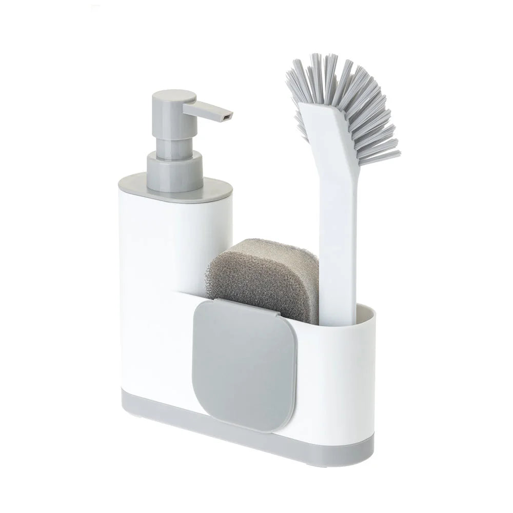 Vigar RengØ White Monobloc 3pc Sink Caddy Set Plus Dispenser