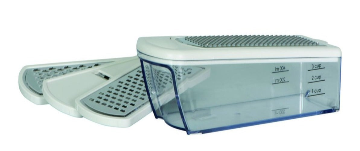 Avanti Multi Boxed Grater With 4 Stainless Steel Blades And Storage Container