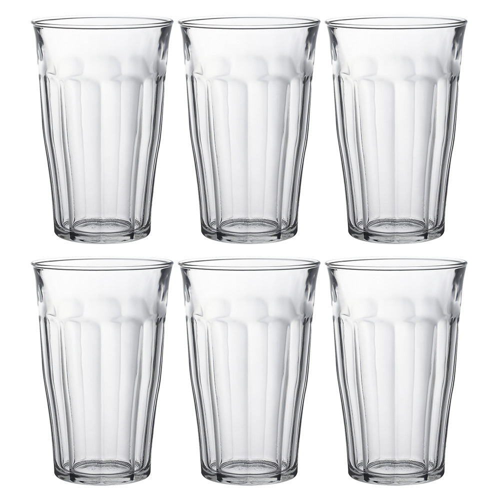 Duralex Picardie Highball Tumblers - 500ml - Set of 6 (Made in France)